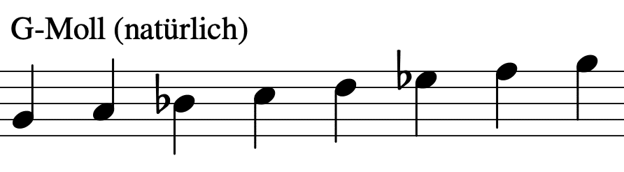 G-Moll Tonleiter
