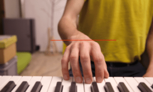 Klavier Hand waagrecht