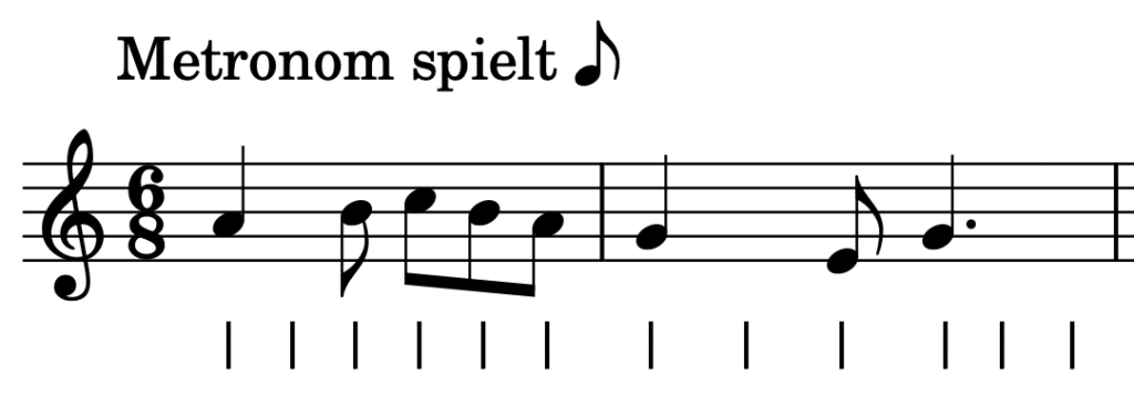 Taktgeber spielt Achteln