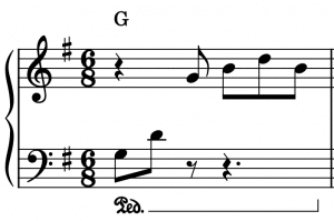 G-Dur Arpeggio Begleitmuster Klavier