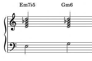 Em7b5 vs Gm6