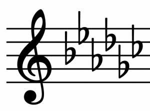 Tonart mit sechs b's