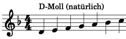 D Moll Tonleiter