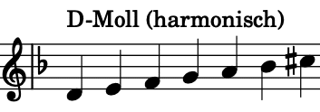 D-Moll harmonisch Tonleiter