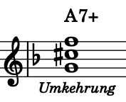 A7+ Umkehrung übermässiger Septakkord